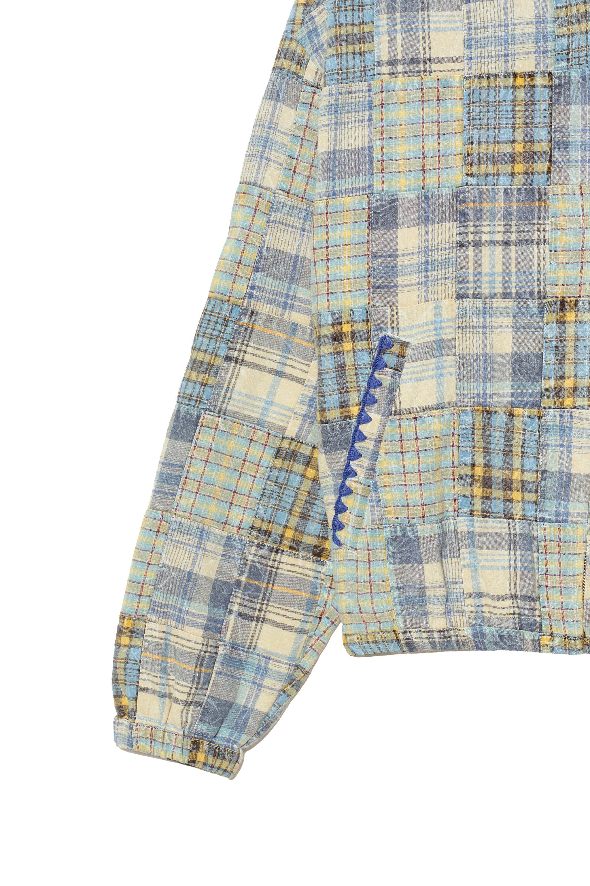 RELAXED FIT PLAID PATCHWORK JACKET